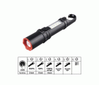 Linterna LED recargable 250 lm 3 W con zoom y luz lateral MAGNUM