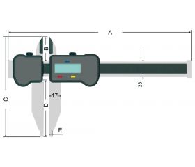 Calibre de taller digital con bocas móviles e intercambiables