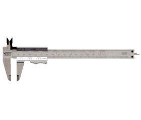 Calibre pie de rey monobloc DIN 862 de 150x40 mm con certificación de calibrado