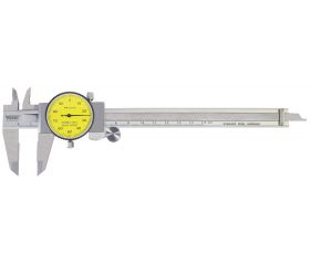 Calibre pie de rey con comparador DIN 862, Capacidad util 150 mm, Boca 40 mm, Lectura 0,01 mm