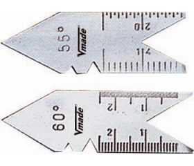 Patrones triangulares de acero para roscas, Tipo de rosca Whitworth, 55 grados