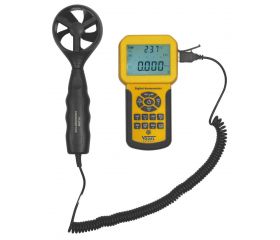 Anemómetro electrónico digital (Medidor velocidad viento), 0,3 ~ 30 m/s, Lectura 0,1 m/s
