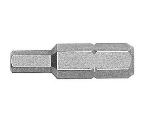 Punta hexagonal STANDARD guía 1/4" corta (6x25)