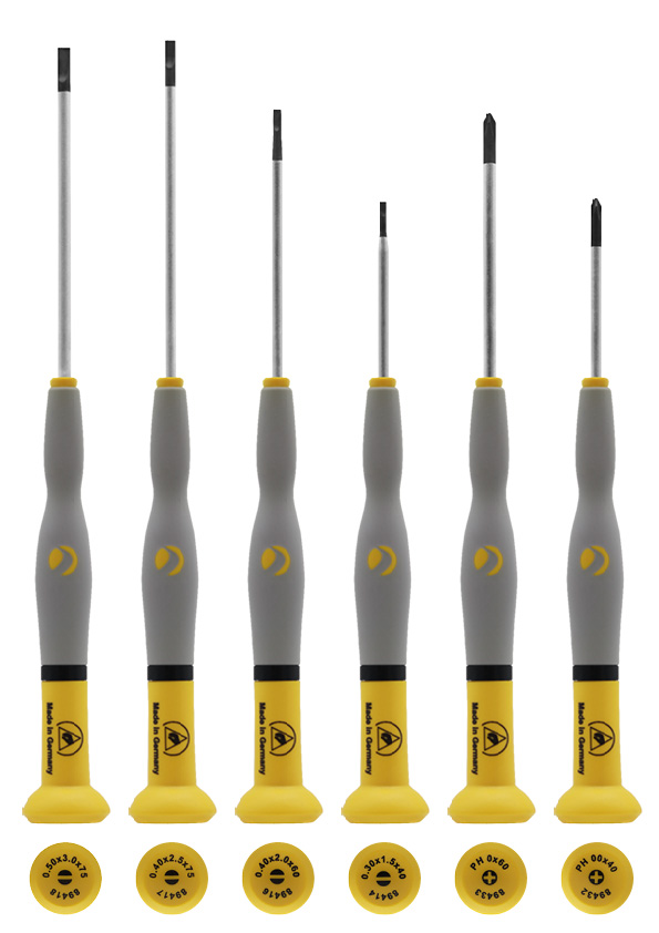 Juego de destornilladores ESD de precisión Wittron planos y Phillips