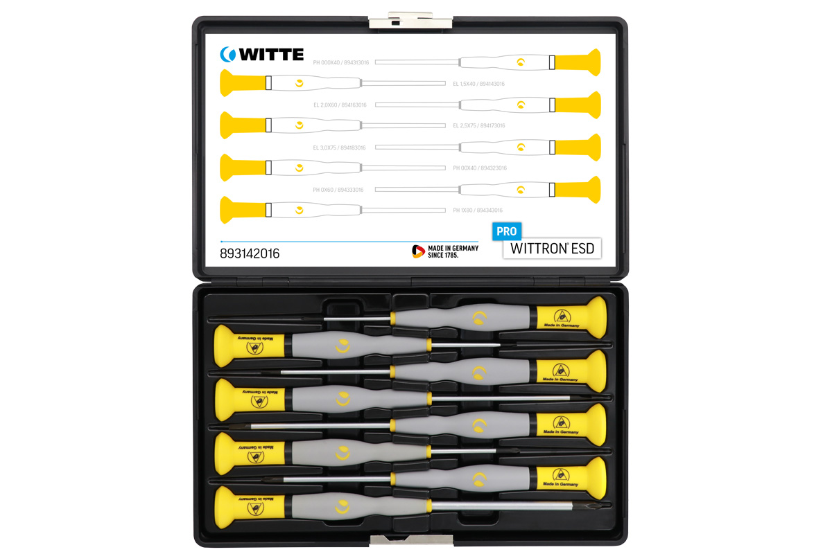 Juego de destornilladores ESD de precisión Wittron torx