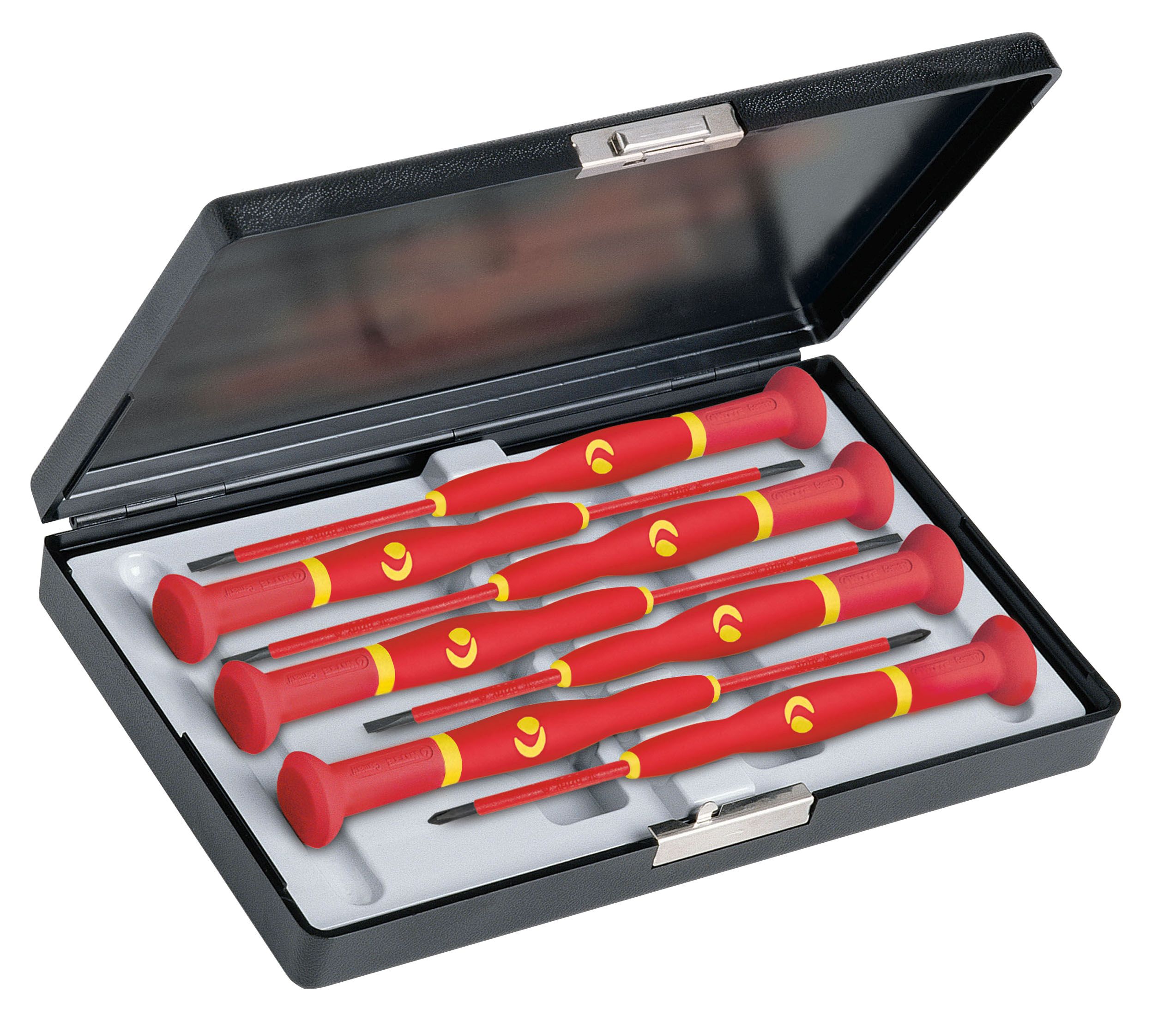 Juegos de 7 destornilladores de precisión WITTRON VDE en estuche de plástico antichoque (PL/PH)