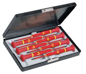 Juegos de 7 destornilladores de precisión WITTRON VDE en estuche de plástico antichoque (Torx)