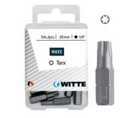 5 Puntas en cajita de plástico largo 25 mm (T10 STAINLESS)