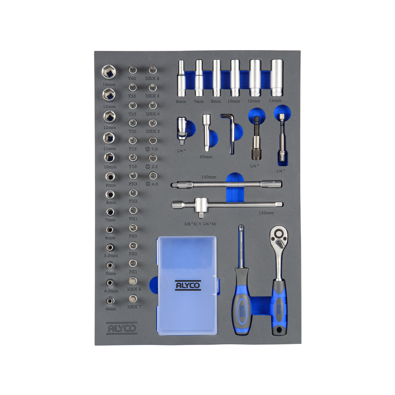 Bandeja De Espuma Con Juego De Llaves De Vaso De 