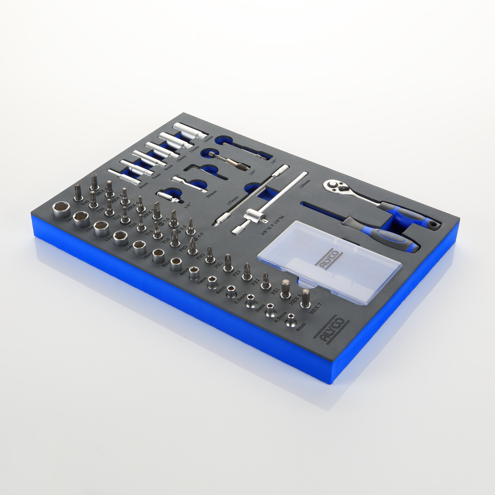 Bandeja De Espuma Con Juego De Llaves De Vaso De 