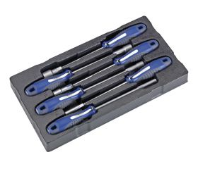 Juego De 6 Destornilladores Con Vaso Hexagonal Con Mango Bimaterial ALYCO