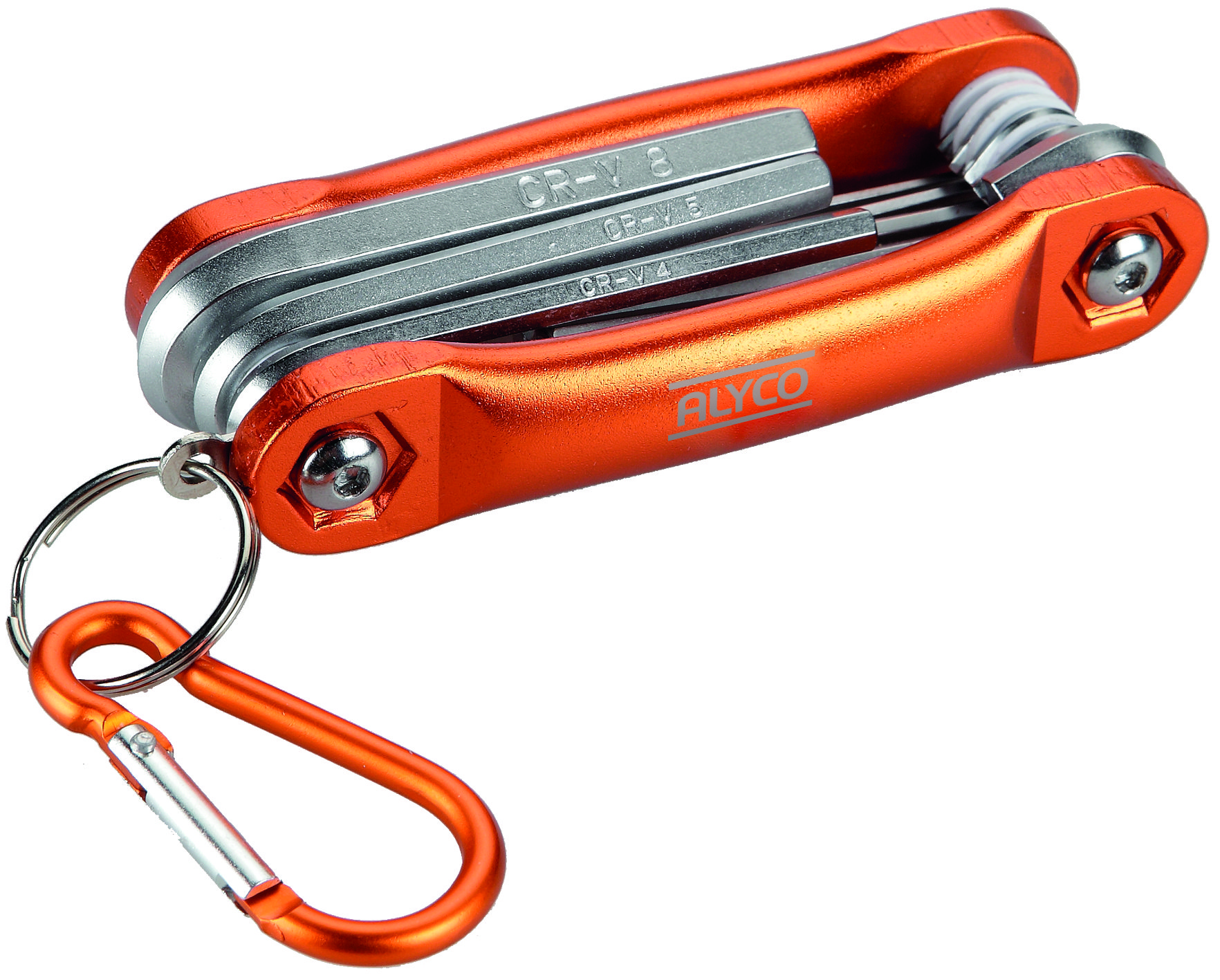 Set of 8 Allen Keys On Metal Pocket Knife ALYCO ORANGE Products Alyco Tools
