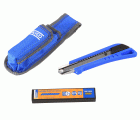 Juego De Cutter Y 10 Cuchillas Fragmentables Sk2H 18 Mm En Bolsa De Nylon ALYCO
