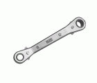 Llave De Doble boca Estrella Con Carraca Reversible Y Acodada ALYCO