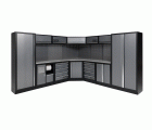 Conjunto De Taller Modular Con Esquinero De 7 Módulos Con Base De Trabajo De Acero Inoxidable ALYCO