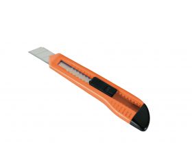 Cutter De Cuchilla Fragmentable  De 9 Mm Con Guía De Plástico ALYCO ORANGE