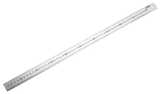 300x25x1 mm Rouge, Alyco 197281 197281-Regla Acero INOX 