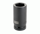 Llave de vaso de impacto con boca hexagonal y cuadradillo 1”, serie larga Alyco