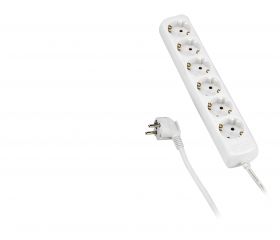 Base Múltiple 3, 4, 5 o 6 Enchufes Con Cable 3X1,5 1,4 Metros ALYCO