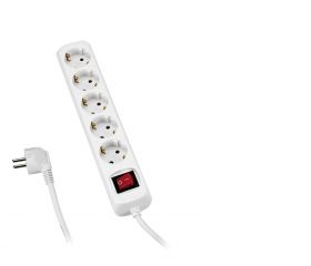 Base Múltiple Con Interruptor 3, 4, 5 o 6 Enchufes Con Cable 3X1,5 Y 1,4 o 3 Metros ALYCO