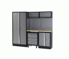 Conjunto De Taller De 3 Módulos Con Superficie De Trabajo De Madera ALYCO