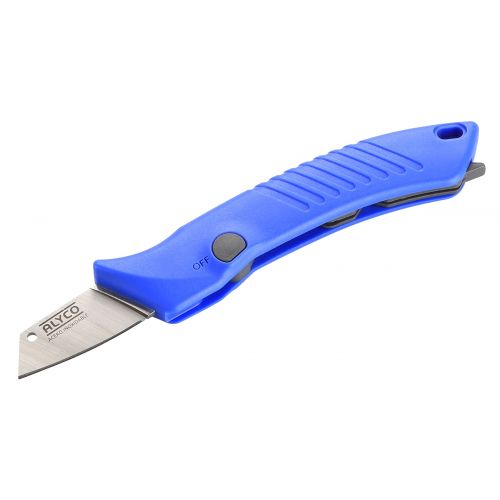 Cuchillo Pelacables De Electricista Con Plástico Protector Alyco 