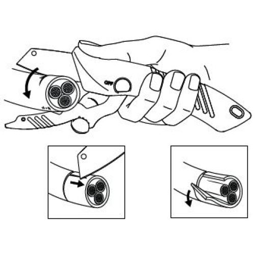 Cuchillo Pelacables De Electricista Con Plástico Protector Alyco 