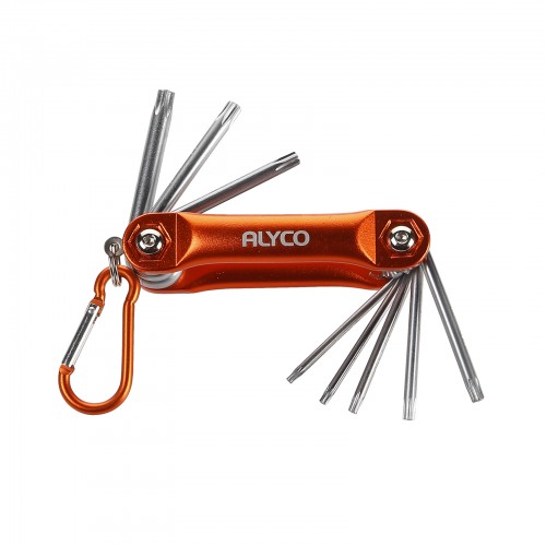 Juego De Llaves Torx Inviolable, En Soporte Montura Metálica ALYCO ORANGE