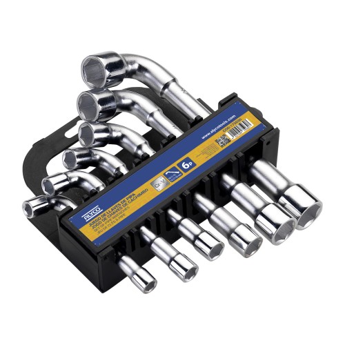 Juego De 6 Llaves De Pipa Forjadas, En Soporte Plástico ALYCO