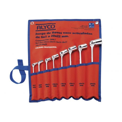 Juego llave vaso articulada