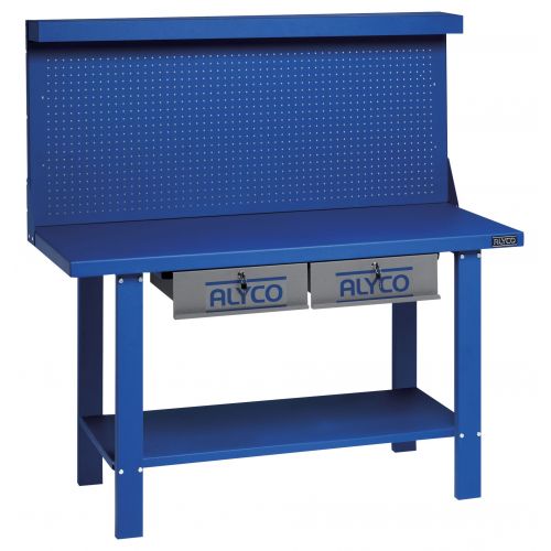 Mesa De Trabajo Metálica Con Dos Cajones ALYCO