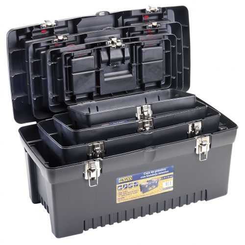 Conjunto De 4 Cajas De Plástico Con Bandeja Interior ALYCO