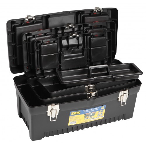 Conjunto De 3 Cajas De Plástico Con Bandeja Interior ALYCO
