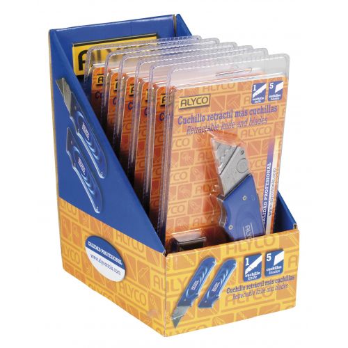 Cutter Retráctil De Aluminio Con Cuchillas ALYCO