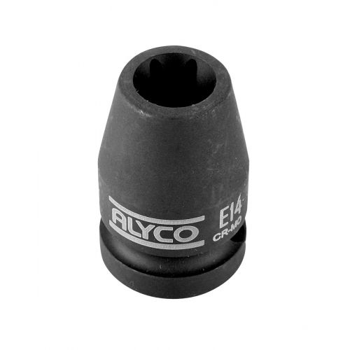 Llave de vaso de impacto tipo torx hembra E y cuadradillo 1/2” Alyco