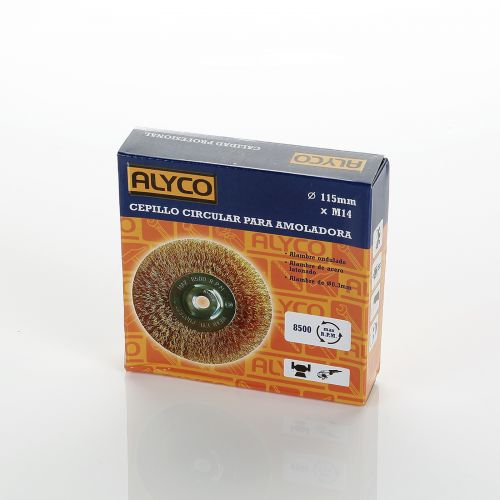 Cepillo Circular Metálico Latónado o De Acero inox. Para Amoladoras ALYCO