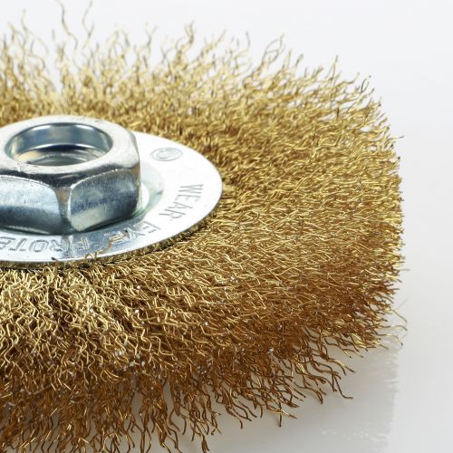 Cepillo Circular Metálico Latónado o De Acero inox. Para Amoladoras ALYCO