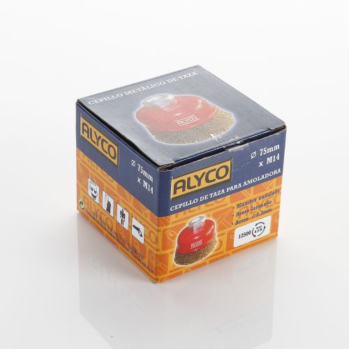 Cepillo De Taza Alambre Ondulado Latónado Para Amoladora ALYCO