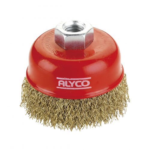 Brosse boisseau métallique à fils tressés pour meuleuse ALYCO, Produits