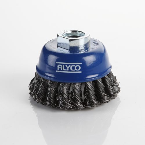 Cepillo De Taza Alambre TrEnzado Grís Para Amoladora ALYCO