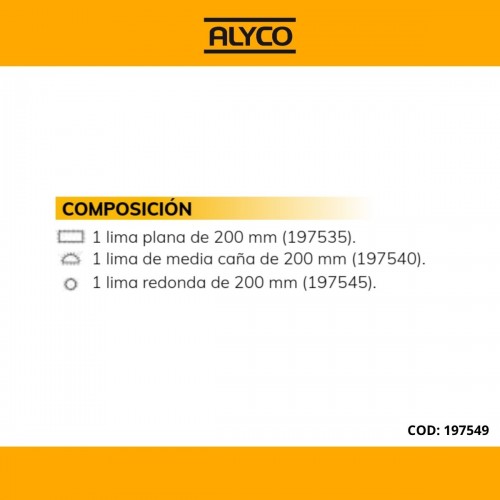 Juego De 3 Escofinas De carpintería En Estuche De Nylon ALYCO