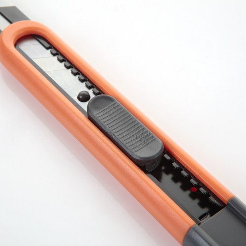 Cutter De Cuchilla Fragmentable  De 18 Mm Con Guía Metálica ALYCO ORANGE