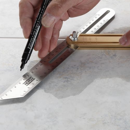 Falsa Escuadra De Acero Inoxidable Con Mango De Aluminio ALYCO