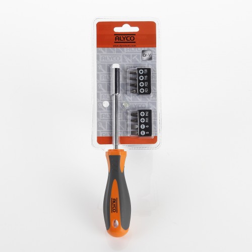 Juego 9 Piezas De Puntas Y Adaptador Magnético ALYCO ORANGE