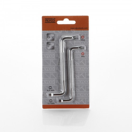 Juego De 2 Llaves Acodadas De Doble Punta ALYCO ORANGE