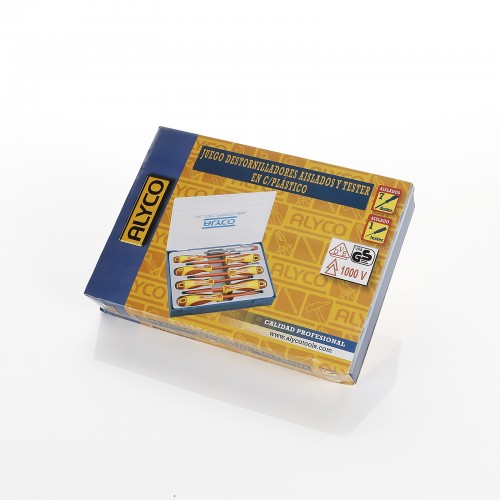 Juego De Destornilladores Aislados 8 Pzs, Caja De Plástico ALYCO