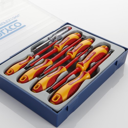 Juego De Destornilladores Aislados 8 Pzs, Caja De Plástico ALYCO