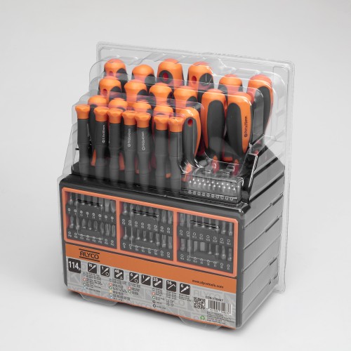 Juego Combinado De Destornilladores De 114 Piezas ALYCO ORANGE