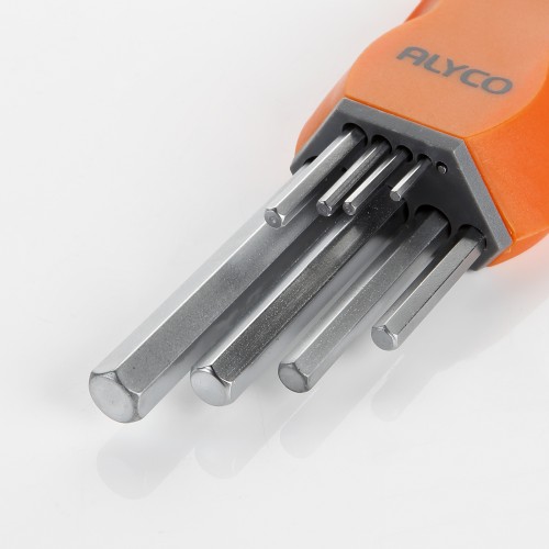 Miniatura Juego De Llaves Acodadas Hexagonales Allen, Soporte De Plástico ALYCO ORANGE