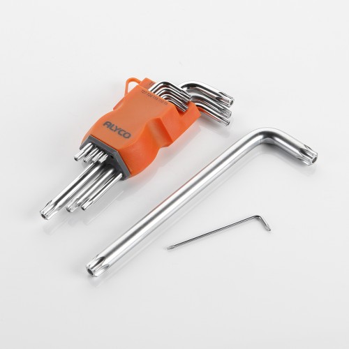 Juego De Llaves Acodadas Torx Inviolable, Soporte De Plástico ALYCO ORANGE